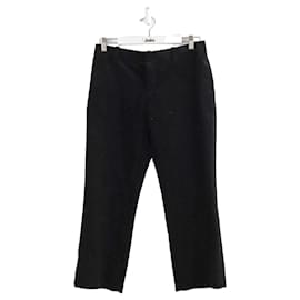 Saint Laurent-Pantaloni dritti in velluto di cotone-Nero