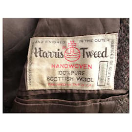 Autre Marque-veset Harris Tweed vintage taille S-Marron