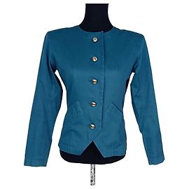 Yves Saint Laurent Giacca verde petrolio vintage YSL Blu Verde