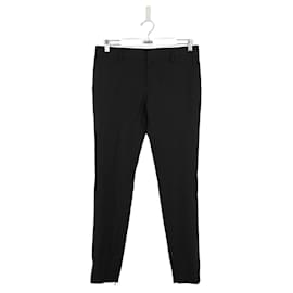 Saint Laurent-pantalones de lana slim-Negro