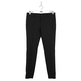 Saint Laurent Calças justas de lã Preto