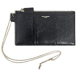 Saint Laurent-SAINT LAURENT  Clutch bags T.  Exotic leathers-Black