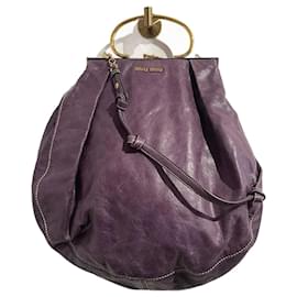 Miu Miu-Bolsas MIU MIU T.  Couro-Roxo