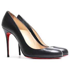 Christian Louboutin-CHRISTIAN LOUBOUTIN Tacones T.UE 39 Cuero-Negro