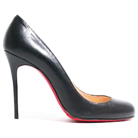 Christian Louboutin-CHRISTIAN LOUBOUTIN Tacones T.UE 39 Cuero-Negro