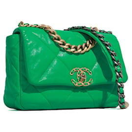 Chanel-CHANEL Handtaschen T.  Leder-Grün