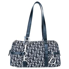 Dior-Christian Dior Charms Boston Monogram Shoulder Bag-Blue