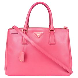 Prada-Prada Pink Saffiano Leather Galleria Handbag-Pink