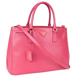 Prada-Prada Pink Saffiano Leather Galleria Handbag-Pink