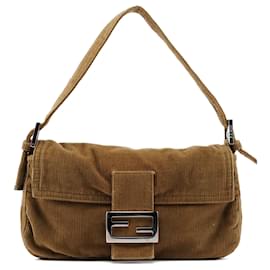 Fendi-FENDI Bags Leather Brown Baguette-Brown