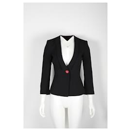 Giorgio Armani-Giorgio Armani Single-Breasted Jacket in Black Wool-Black