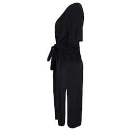 Nina Ricci-Nina Ricci Robe T-shirt nouée sur le devant en coton noir-Noir