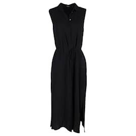 Theory-Robe midi sans manches Theory en viscose noire-Noir