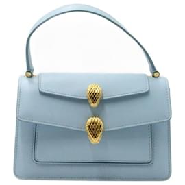 Bulgari-Marsupio Bvlgari x Alexander Wang Serpenti Top Handle in pelle di vitello azzurra-Blu,Blu chiaro