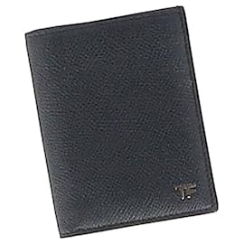 Tom Ford-Porte-cartes compact à deux volets Tom Ford en cuir noir-Noir