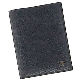 Tarjetero plegable compacto Tom Ford en cuero negro Negro