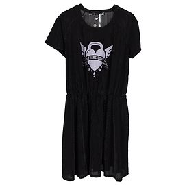 Mini abito Love Moschino Strong Love in cotone nero Nero