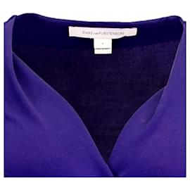 Autre Marque-Vestido cruzado Diane Von Furstenberg en fibra de celulosa índigo-Azul