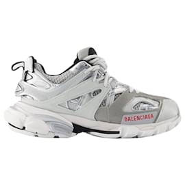 Balenciaga-Track Sneakers - Balenciaga - Synthetik - Silber/Nicht-gerade weiss/Schwarze Farbe-Silber,Metallisch