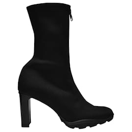 Alexander Mcqueen-Botas Scuba Soft em Lona Preta-Preto