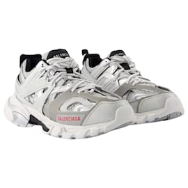 Balenciaga-Track Sneakers - Balenciaga - Synthetik - Silber/Nicht-gerade weiss/Schwarze Farbe-Silber,Metallisch