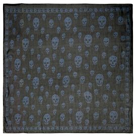 Sciarpa Teschio - Alexander McQueen - Viscosa - Nera Nero