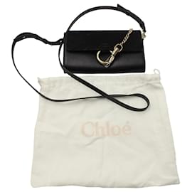 Chloé-Chloé Small Faye Back in Black Leather-Black