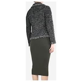 Chanel-Black tweed textured jacket - size UK 8-Black