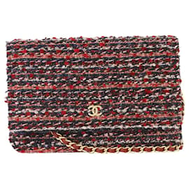 Chanel-Tweed rouge 2018 wallet on chain-Rouge