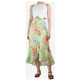 Autre Marque-Falda midi con estampado floral de varios niveles - Talla S-Multicolor