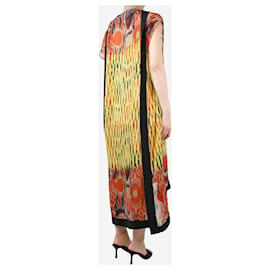 Dries Van Noten-Multi silk printed sheer dress - size UK 10-Multiple colors