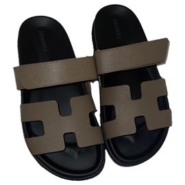 Hermès Mules Taupe