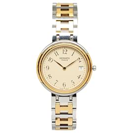 Hermès-Relógio Clipper Hermes Prata Quartzo Aço Inoxidável-Prata,Dourado
