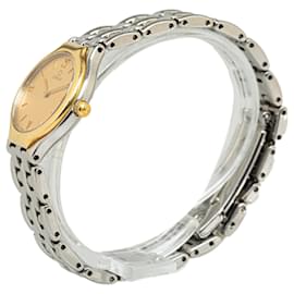 Omega-Omega De Ville Symbol-Uhr aus Silberquarz  18K Gelbgold und Edelstahl-Silber,Golden