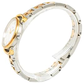 Hermès-Hermès Pullman-Uhr aus goldenem Quarzstahl-Silber,Golden