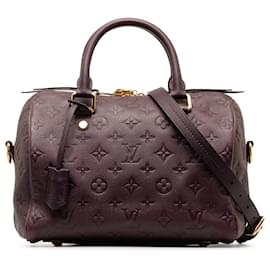 Louis Vuitton-Louis Vuitton Purple Monogram Empreinte Speedy Bandouliere 25-Other,Purple