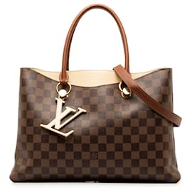 Louis Vuitton-Louis Vuitton Marrón Damier Ebene Riverside-Castaño