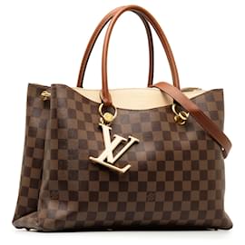 Louis Vuitton-Louis Vuitton Marrón Damier Ebene Riverside-Castaño