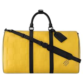 Louis Vuitton-LV Keepall Damier Scuba-Yellow