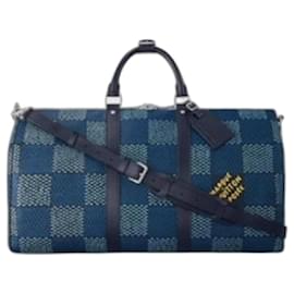 Louis Vuitton-LV Keepall 50 Damier heritaage blue-Blue