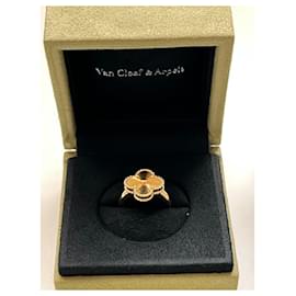 Van Cleef & Arpels-Van Cleef & Arpels Vintage Alhambra guilloché ring size 52-Golden