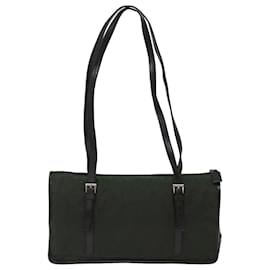 Prada-PRADA Shoulder Bag Nylon Khaki Auth 70585-Khaki