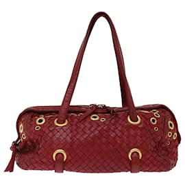 Autre Marque-BOTTEGA VENETA INTRECCIATO Shoulder Bag Leather outlet Red Auth am5994-Red