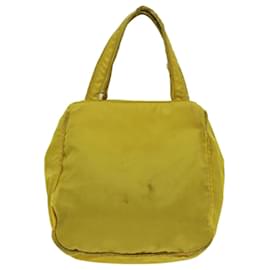 Prada-Bolsa de mão PRADA Nylon Yellow Auth bs13368-Amarelo