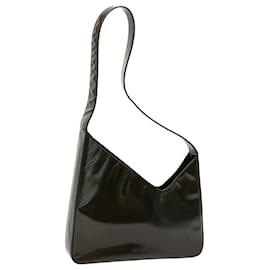 Prada-PRADA Shoulder Bag Enamel Khaki Auth bs13473-Khaki