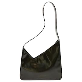 Prada-PRADA Shoulder Bag Enamel Khaki Auth bs13473-Khaki