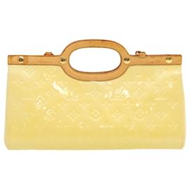 Louis Vuitton-LOUIS VUITTON Monogramm Vernis Roxbury Drive Handtasche Perle M91374 LV Auth 70529-Andere