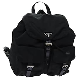 Prada-PRADA Backpack Nylon Black Auth bs13417-Black
