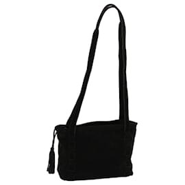 Autre Marque-BOTTEGA VENETA Shoulder Bag Suede Black Auth bs13425-Black
