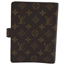 Louis Vuitton-LOUIS VUITTON Monogramm Agenda MM Tagesplaner Cover R20105 LV Auth 70500-Monogramm